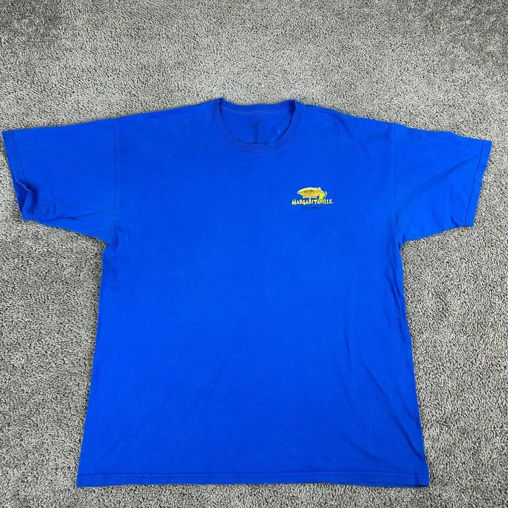 Margaritaville Shirt Mens Extra Large Blue Flip Flop Repair Shop Short Sleeve - Picture 7 of 11